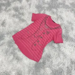 【良品】BRODIAEA ブローディア 半袖　Tシャツ　カットソー　プリントデザイン 生地薄め(40)カジュアルピンク系のサムネイル