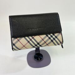 バーバリー 長財布 フラップ ノバチェック サフィアーノ レザー