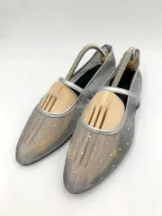 BEAUTY & YOUTH ビューティ&ユース ユナイテッドアローズ 定価14300円 メッシュ ビジュー フラット シューズ size38/シルバー ■■レディースのサムネイル