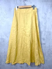 SLOBE IENA スローブイエナ 17-060-912-3081-1-0 リネン フレア スカート size40/黄 ■◆レディースのサムネイル