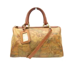 PRIMA CLASSE プリマクラッセ ショルダーバッグ 2WAY ミニボストンバッグ 地図柄 ベージュ レディース 【中古】のサムネイル
