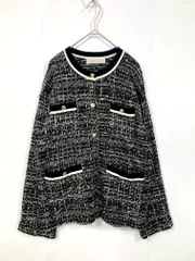 31 Sons de mode トランテアンソンドゥモード 定価10450円 ツイードニット カーディガン size36/黒 ■■レディースのサムネイル