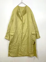 plage プラージュ 21-020-922-2000-3-0 ハミルトン ロング ノーカラー コート size38/黄 ◆■◎レディースのサムネイル