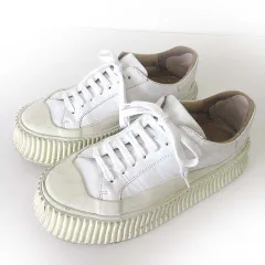 ジルサンダー JIL SANDER プラットフォーム レザー スニーカー シューズ 本革 カーフ レザー 厚底 36 白 ホワイト 23.0cm くつ 靴 J15WS0002のサムネイル