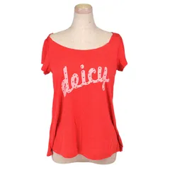 【未使用】Deicy デイシー レッド 赤 ロゴプリント カットソー Tシャツ 半袖のサムネイル