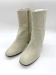 MARISA REY TOMORROWLAND トゥモローランド コーデュロイ ショート ブーツ size37/オフホワイト ◇■レディースのサムネイル