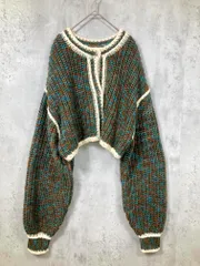 W.W.G WHO'S WHO gallery フーズフーギャラリー 段染めパイピングショートニット カーディガン sizeF/ブラウン ◇■レディースのサムネイル