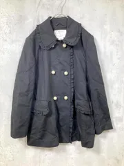 kate spade ケイトスペード BROOME STREET パールボタン フリル ジャケット size0/黒 ■■◎レディースのサムネイル