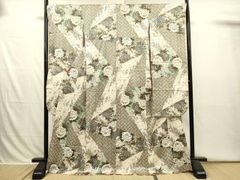 平和屋着物○本場大島紬 7マルキ 横段花文 正絹 逸品 DAAY1992ps