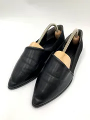 antiqua アンティカ 合皮×ニット 異素材 フラット パンプス 黒 ■■レディースのサムネイル