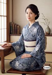 Kimono Kura ◆ Traditional Craft Shuri Ryusen Yamaoka Koto Tenmoku Weave 100% Indian Indigo Dyed Art Kimono (Unworn)