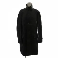 ヒューゴボス HUGO BOSS ハーフコート スタンドカラー マルチポケット ベルトデザイン 総裏地  黒 ブラック /MXのサムネイル