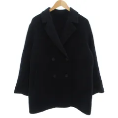ユニクロ UNIQLO 美品 Pコート ピーコート XL ネイビー ダブルブレスト 背抜き ウール/MXのサムネイル