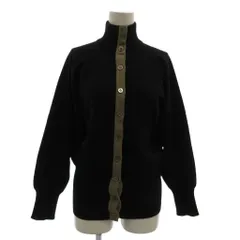 クロエ CHLOE 美品 ハイネックカーディガン ハイゲージ ボタン留め 長袖 ウール  40 黒 ブラック /MXのサムネイル