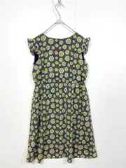 Rope Picnic ロペピクニック GRE-22120 アデリアレトロ×ROPE' PICNIC キッズ レトロ柄 ワンピース size140/紺×黄 ■◆キッズのサムネイル