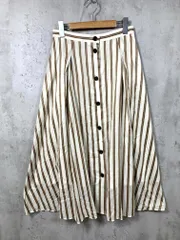 新品 Rouge vif ルージュヴィフ アバハウス 3137007001512 定価19800円 釦付きストライプタイト スカート size38/ベージュ ■◆レディースのサムネイル