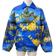 極美品□GUCCI グッチ 22AW 694137 スーベニアフロムロサンゼルス プリントナイロンジャケット ブルゾン ブルー 46 イタリア製 正規品のサムネイル