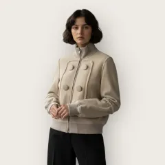 38/ FENDI フェンディ SheepSkin シアリング ジップアップ ジャケットのサムネイル