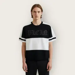 M/ PHILIPP PLEIN(フィリッププレイン) オム 新モデル ロゴ ニット半袖 (新品)のサムネイル