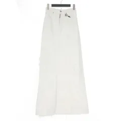 ディースクエアード DSQUARED2 22SS ダメージ加工 デニムロングスカート 34 ホワイト 白 S72MA0892 国内正規のサムネイル