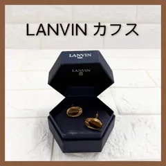 LANVIN ランバン カフス タイガーアイ ゴールド オーバル ヴィンテージ ケース付のサムネイル