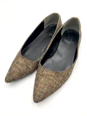 nano universe ナノユニバース ツイードフラット パンプス size37/ベージュ ■■レディースのサムネイル