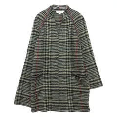 Christian Dior クリスチャンディオール ロング カーディガン コート コーディガン スーパーキッドモヘア チェック柄 オールド OLD グリーン 36【S】 レディース 【中古】のサムネイル