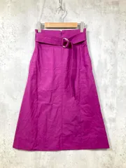 MACPHEE マカフィー 12-05-82-05333 コットンギャバジンハイウエストベルテッド スカート size32/紫 ■■レディースのサムネイル