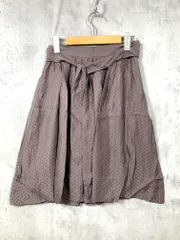 美品 LOUNIE ルーニィ シルク 総柄 プリーツ スカート size38/茶 ■■レディースのサムネイル