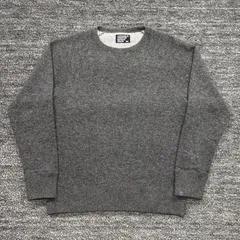良品 LOOPWHEELER KNITWEAR クルーネックニット グレー M ループウィラーのサムネイル