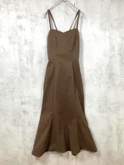 natural couture ナチュラルクチュール 351700200 ハイウエストマーメイドジャンバースカート ワンピース sizeM/茶 ■■レディースのサムネイル