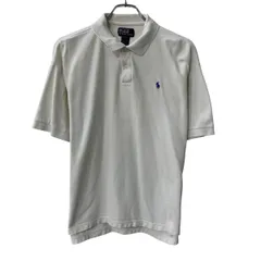 90s Polo by Ralph Lauren 半袖 ポロシャツ L ホワイト ポロラルフローレン プルオーバー 90年代 ワンポイント ポニー刺繍 夏物 a807-6605のサムネイル