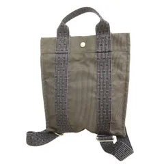 【6gd4921-k】エルメス リュック・デイパック エールラインアドPM キャンバス グレー シルバー金具【中古】メンズ レディース ユニセックスのサムネイル