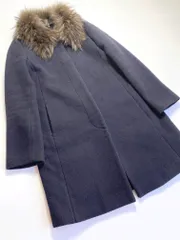 green label relaxing グリーンレーベルリラクシング ユナイテッドアローズ 定価31900円 CR fiaschi W/N FUR コート size38/ネイビー ◆■レディースのサムネイル
