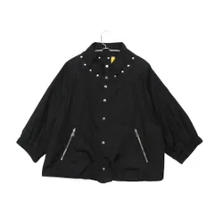 美品 MONCLER モンクレール ジーニアス ノワール ケイ ニノミヤ GENIUS 6 NOIR KEI NINOMIYA OSMIUN スカラップ ナイロンジャケット ブルゾン E109F4600005 54155 ブラック 00 レディース 【中古】のサムネイル