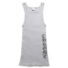 極美品 CHROME HEARTS クロムハーツ サイドロゴ リブタンクトップ グレー XLサイズ オールドイングリッシュ ロング丈 中古 4a005884のサムネイル