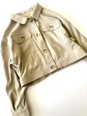 美品 natural couture ナチュラルクチュール 定価5390円 コンパクト ショート ブルゾン ジャケット sizeF/ベージュ  ◇■レディースのサムネイル