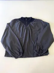 美品 atmos アトモス 18AW-AT17 メッシュ切替 ブラウス 定価11800円 ブラウス シャツ 紺 ◇■レディースのサムネイル
