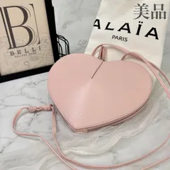 【 鑑定済み 】アライア 《 ル クール ハート型 ショルダーバッグ 》ピンク シルバー金具 レザー バッグ ショルダーバッグ ハート ルクールバッグのサムネイル