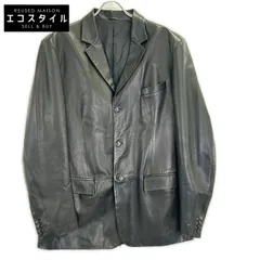 JILSANDER　ジルサンダー　ブラック レザー 3B テーラードジャケット　記載なしのサムネイル