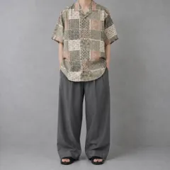TRUSSARDI / 1990s linen open collar shirtのサムネイル