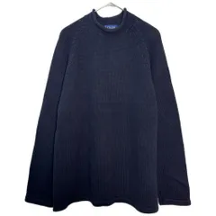 J.CREW ジェイクルー ロールネック コットンニットセーター ネイビー(メンズ M)中古 古着 Y6598のサムネイル