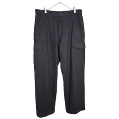 00年代 Banana Republic バナナリパブリック ウールカーゴパンツ ブラック(メンズ W34 L30)中古 古着 Y6649のサムネイル