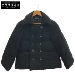 tricotCOMMEdesGARCONS　トリココムデギャルソン　TJ-J027 ブラック ボタニカル刺繍 ダブルブレスト ダウンジャケット　Mのサムネイル