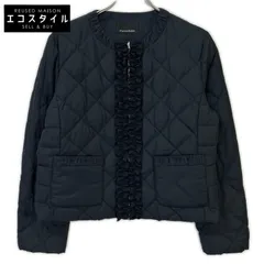 M-premierBLACK　エムプルミエブラック　25AW C246-010 ブラック ポリエステル ダイヤキルトフリルショートダウンコート　38のサムネイル