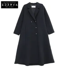 ADORE　アドーア　531-4252902 24年製 ブラック ソリッドウールリバーロングコート　38のサムネイル