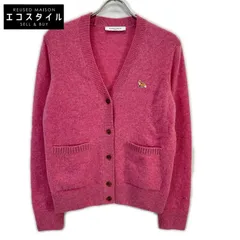 MAISON KITSUNE　メゾンキツネ　ピンク ウール Vネック カーディガンのサムネイル