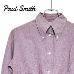 Paul Smith WOMEN ポールスミス ウィメン レディース 40 M L チェック ボタンダウンシャツ BDシャツ 長袖 ブラウス トップス オンワード樫山 コットン100% 綿 紫 パープル マルチカラー  トラッド オフィスカジュアル 482KJのサムネイル