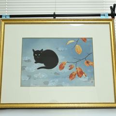 朝倉摂「夢の中のチビ」E.A本人持ち限定版リトグラフ 額装 自筆サイン