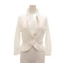 エムケー ミッシェルクラン MK MICHEL KLEIN スタンドカラージャケット 38 白 ホワイト 七分袖 /SC ■ECF007のサムネイル